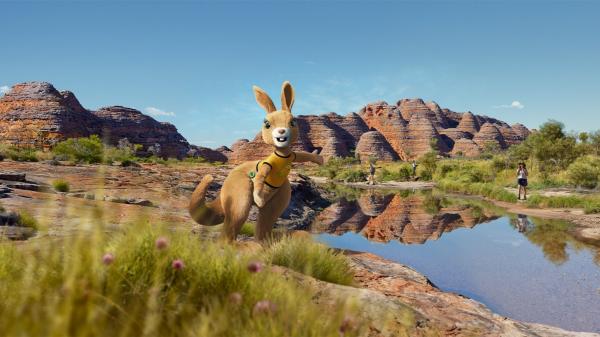 袋鼠茹比邀请中国游客“来澳大利亚，道一声你好”