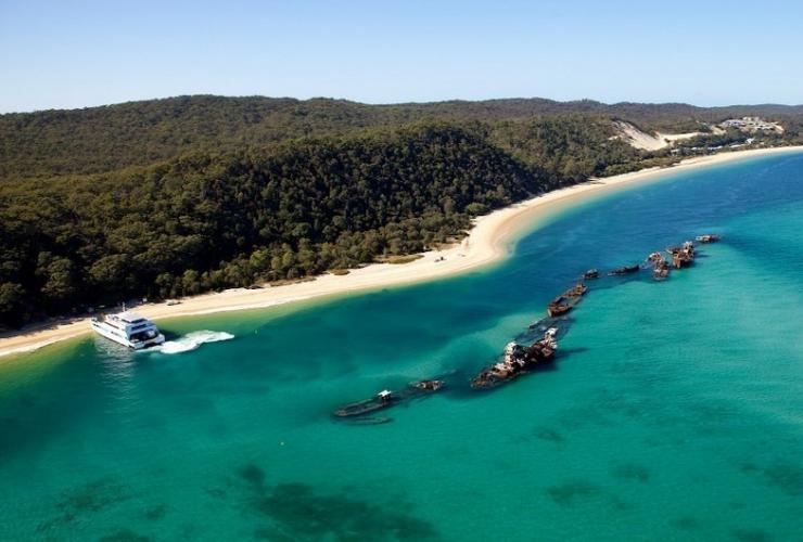 昆士兰州，摩顿岛，天阁露玛沉船残骸 © Brisbane Marketing 版权所有