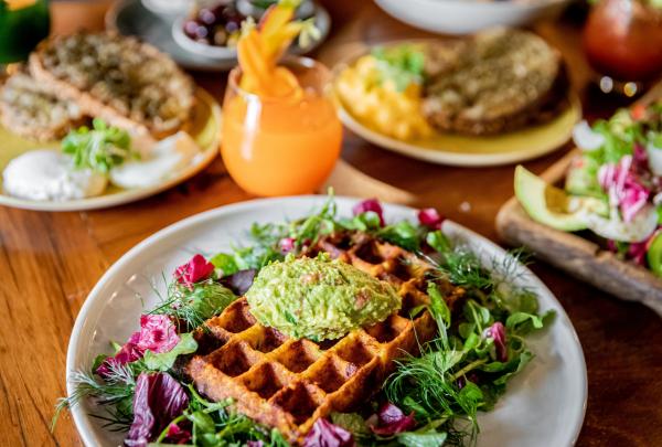 新南威尔士州，悉尼，邦迪，Brown Sugar 的早午餐组合 © Megann Evans Photography 版权所有