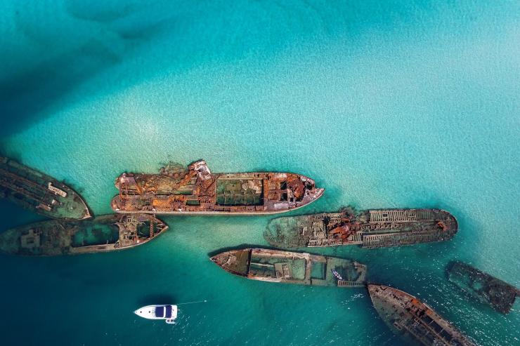 昆士兰州，摩顿岛，天阁露玛沉船（Tangalooma Wrecks）© Scott Pass 版权所有