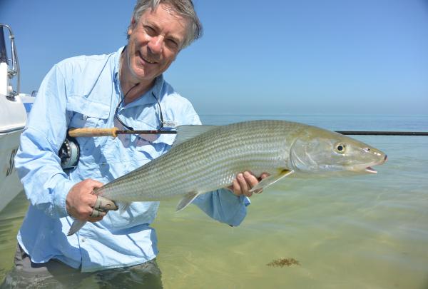 西澳大利亚州，埃克斯茅斯，北梭鱼 © True Blue Bonefish 版权所有