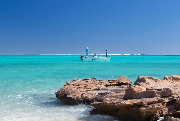 西澳大利亚州，埃克斯茅斯，宁加洛飞钓 © True Blue Bonefish 版权所有