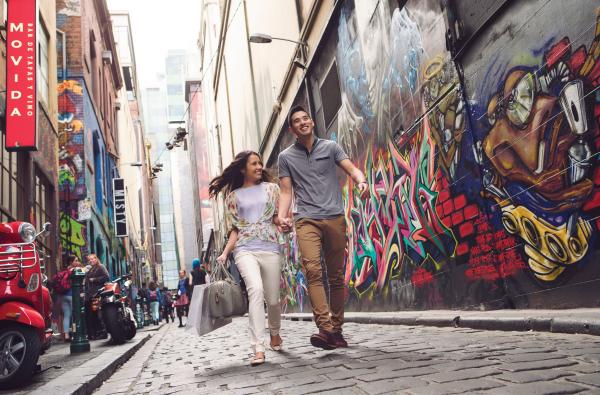 维多利亚州，墨尔本，霍西尔巷道 © 澳大利亚旅游局版权所有