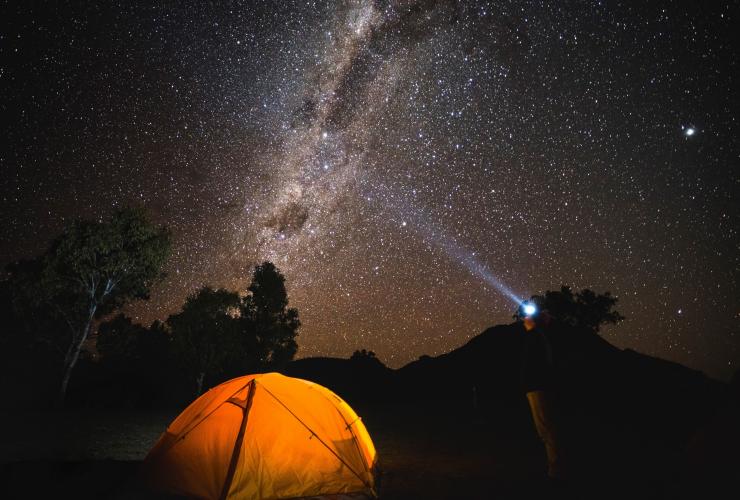 沃轮奔高暗夜公园上方繁星璀璨的夜空 © 新南威尔士州旅游局版权所有