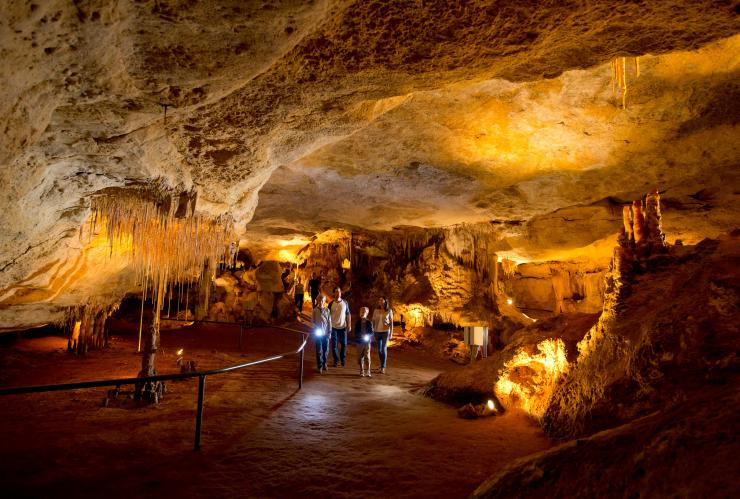 导游带领的纳拉库特洞穴旅游团 © 南澳大利亚旅游局版权所有