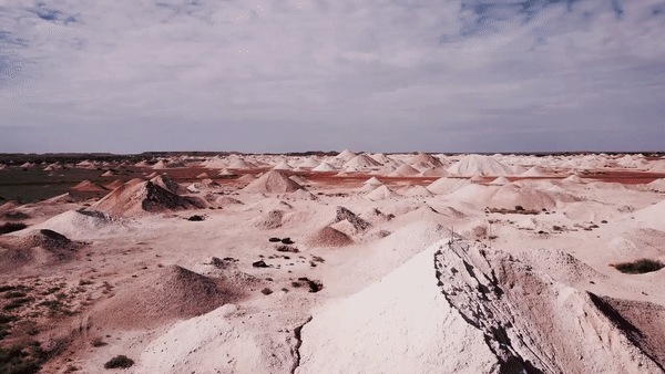 库伯佩地白色沙丘和内陆景观的鸟瞰图 © M Payne Creative 版权所有