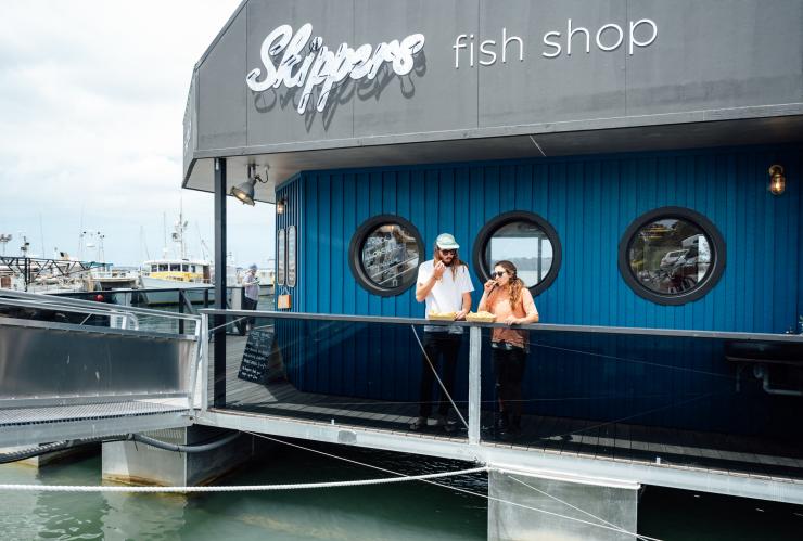 塔斯马尼亚州，圣海伦，Skippers Fish Shop © Flow Mountain Bike 版权所有