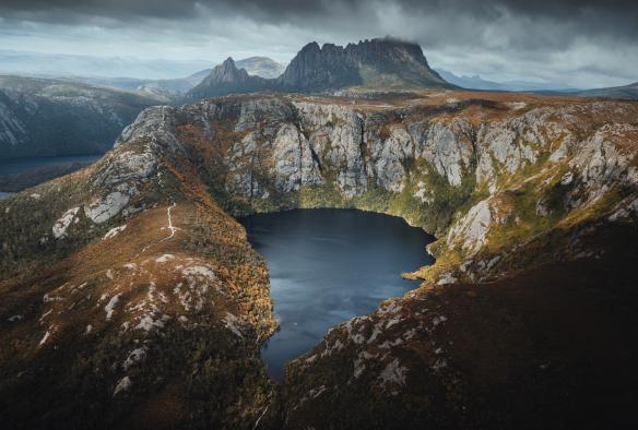 塔斯马尼亚州，摇篮山，火山口湖，山毛榉 © Jason Charles Hill 版权所有