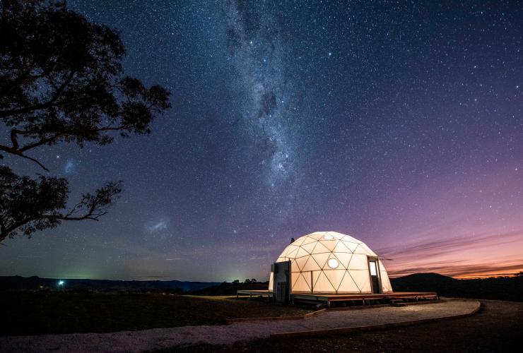 新南威尔士州，玛吉，Hideaway Domes 圆顶帐篷 © Hideaway Domes 版权所有