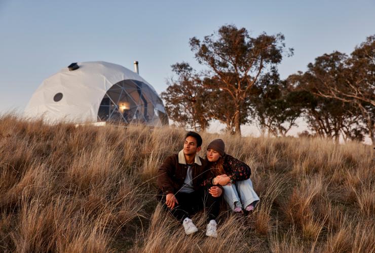 新南威尔士州，玛吉，Hideaway Domes 圆顶帐篷 © 玛吉地区旅游局版权所有