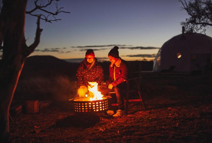 新南威尔士州，玛吉，Hideaway Domes 圆顶帐篷 © 玛吉地区旅游局版权所有